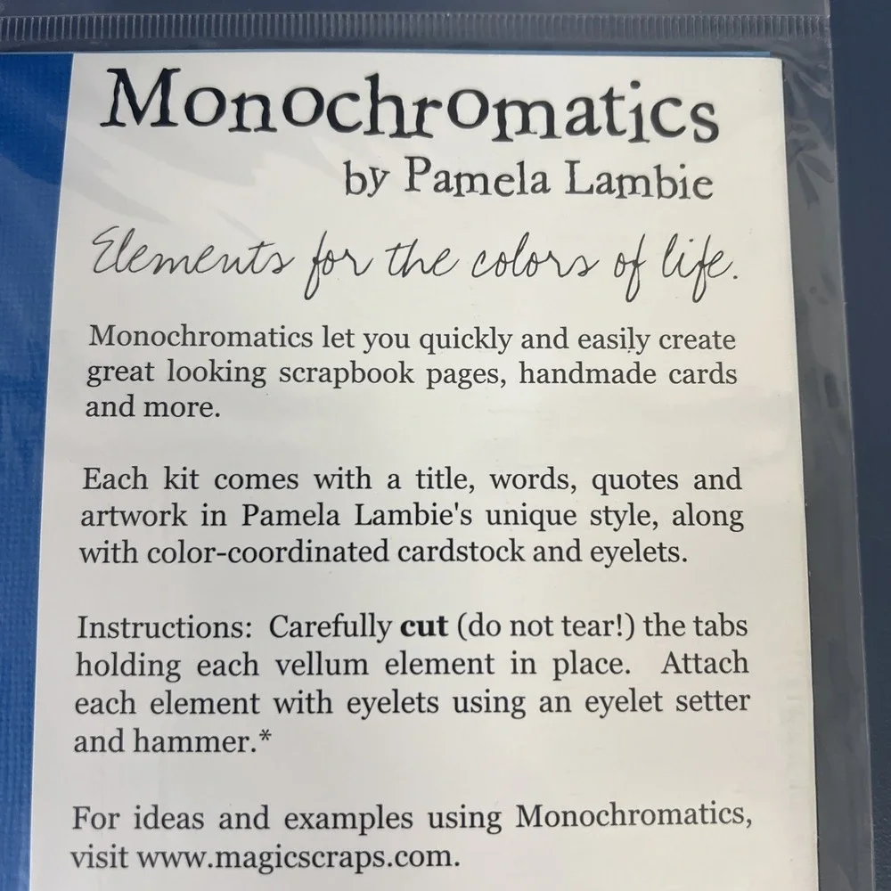 3 Pkgs Magic Scraps Nature Themed‎ Scrapbook Combo Kit Monochromatic Vellum New